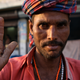 ‘Hari Om,’ said Ram Sevak. A rickshaw-wala in Allahabad, he steered his vehicle up close and nodded at my camera by way of requesting his portrait.